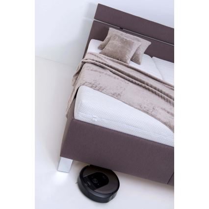 Čalúnená posteľ ALIS 180×200 cm s matracom a úložným priestorom, hnedá