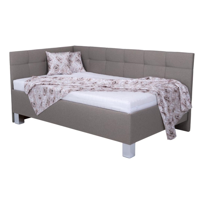 Čalúnená posteľ MARIA PETITE 120x200 cm s úložným priestorom, bez matraca, taupe