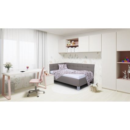 Čalúnená posteľ MARIA PETITE 120x200 cm s úložným priestorom, bez matraca, taupe