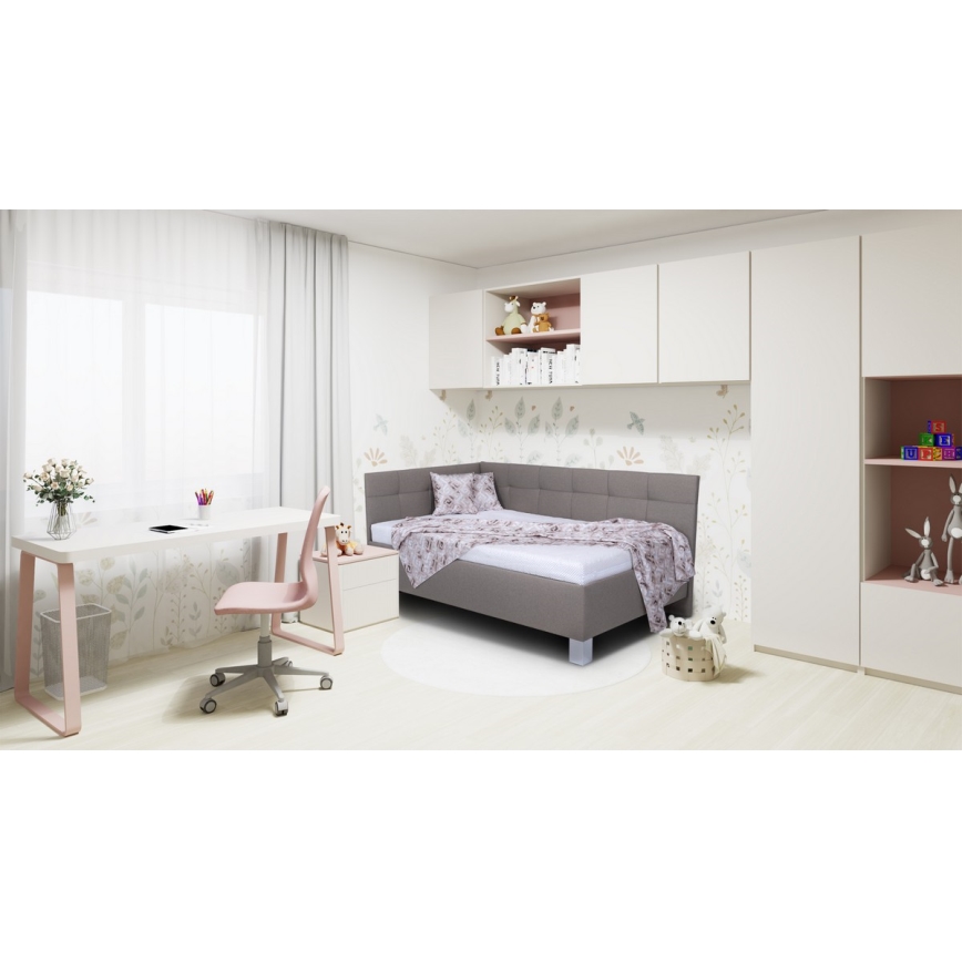 Čalúnená posteľ MARIA PETITE 120x200 cm s úložným priestorom, bez matraca, taupe