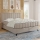 Čalúnená posteľ s matracmi a topperom s úložným priestorom ALICIA 140x200 cm béžová
