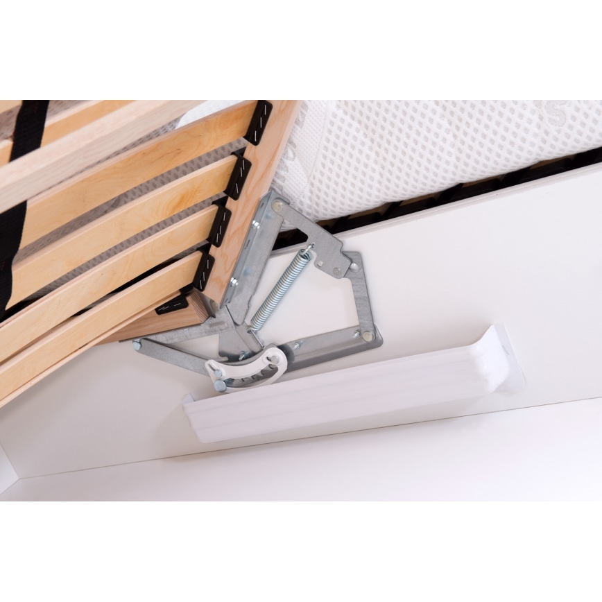 Čalúnená posteľ s matracom a úložným priestorom MARIA 160x200 cm antracit