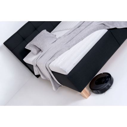 Čalúnená posteľ s matracom a úložným priestorom MARIA 160x200 cm antracit