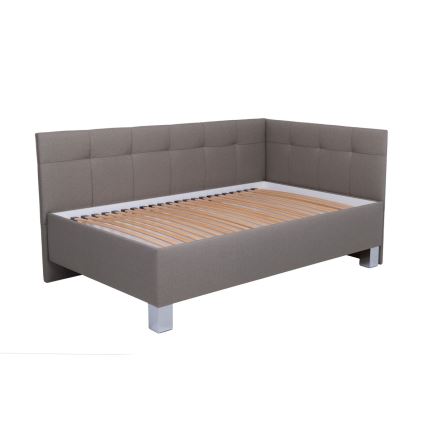 Čalúnená posteľ s matracom a úložným priestorom MARIA PETITE 120x200 cm taupe