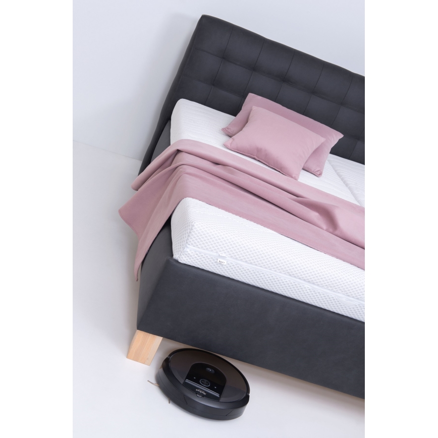 Čalúnená posteľ s matracom a úložným priestorom VIOLET 160x200 cm antracit