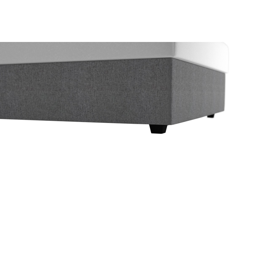 Čalúnená posteľ s úložným priestorom a matracom DARIA 120x200 cm sivá