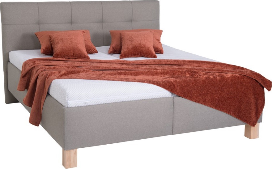 Čalúnená posteľ s úložným priestorom bez matraca MARIA 180x200 cm taupe