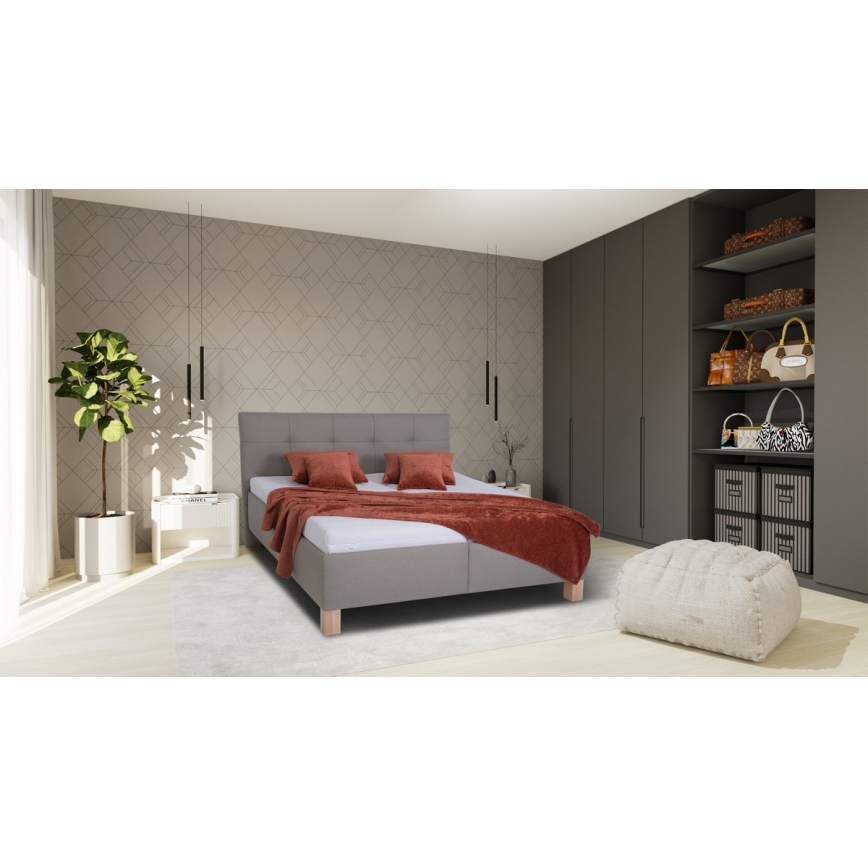 Čalúnená posteľ s úložným priestorom bez matraca MARIA 180x200 cm taupe