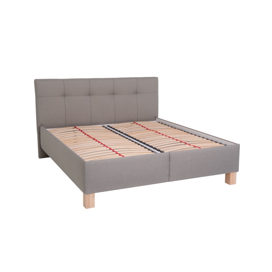 Čalúnená posteľ s úložným priestorom bez matraca MARIA 180x200 cm taupe