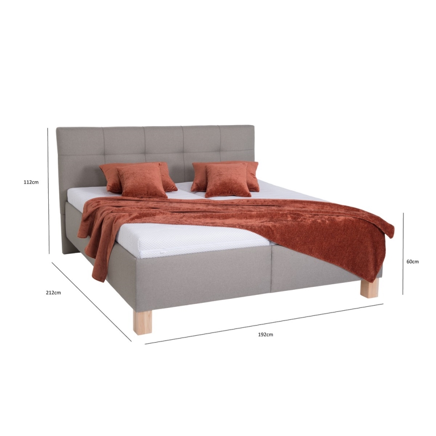 Čalúnená posteľ s úložným priestorom bez matraca MARIA 180x200 cm taupe