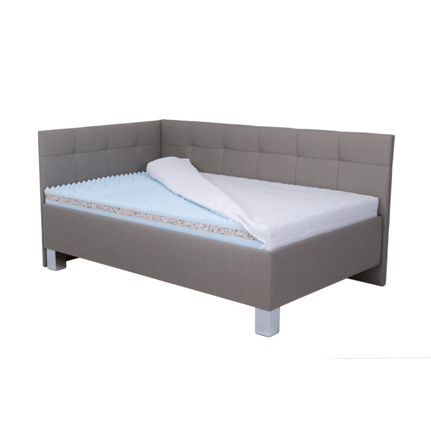 Čalúnená posteľ s úložným priestorom bez matraca MARIA PETITE 120x200 cm taupe