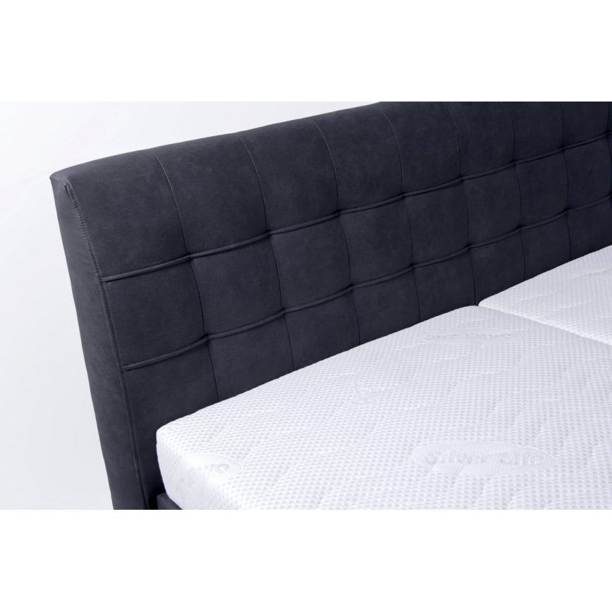 Čalúnená posteľ s úložným priestorom bez matraca VIOLET 180x200 cm antracit
