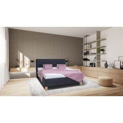 Čalúnená posteľ VIOLET 160x200 cm s matracom a úložným priestorom, antracitová