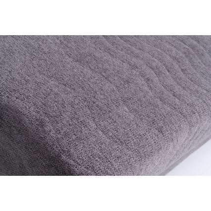 Čalúnená rozkladacia trojmiestna pohovka na každodenné spanie bez opierok na ruky PAUL sivá