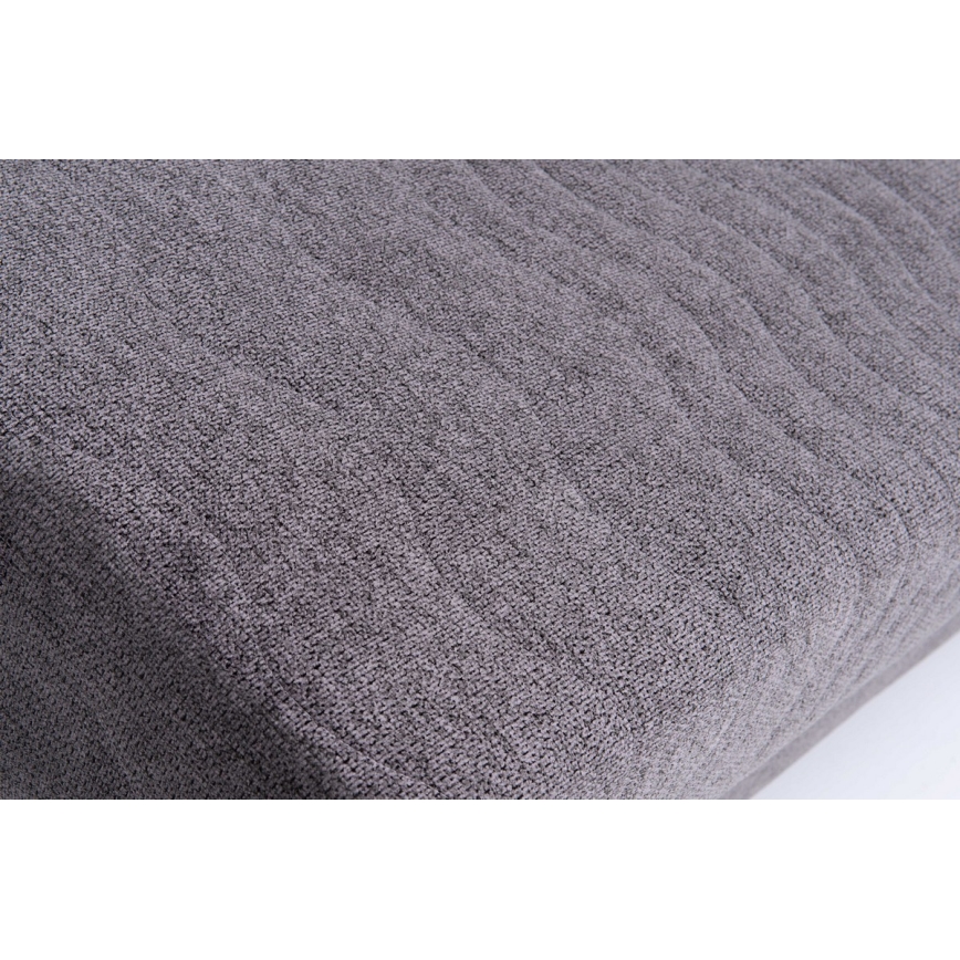 Čalúnená rozkladacia trojmiestna pohovka na každodenné spanie bez opierok na ruky PAUL sivá