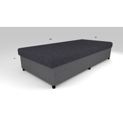 Čalúnená váľanda s úložným priestorom CORY 80x200 šedá