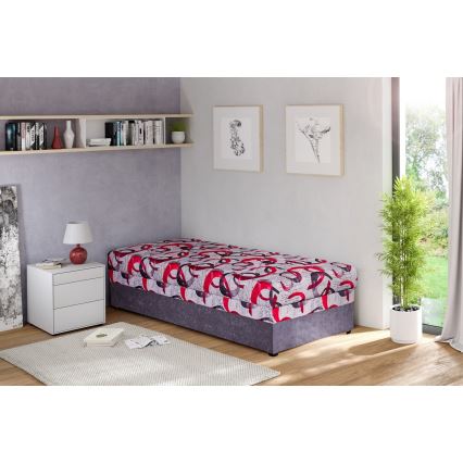 Čalúnená váľanda s úložným priestorom ESTEL 90x200 cm šedá