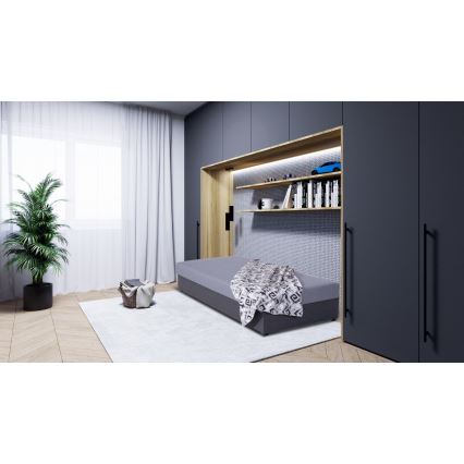 Čalúnená váľanda s úložným priestorom JACOB XL nosnosť 130 kg 90x200 cm šedá