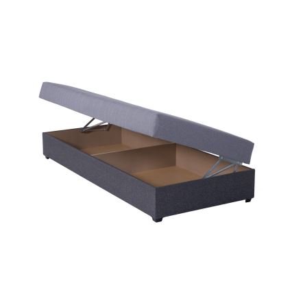 Čalúnená váľanda s úložným priestorom JACOB XL nosnosť 130 kg 90x200 cm šedá