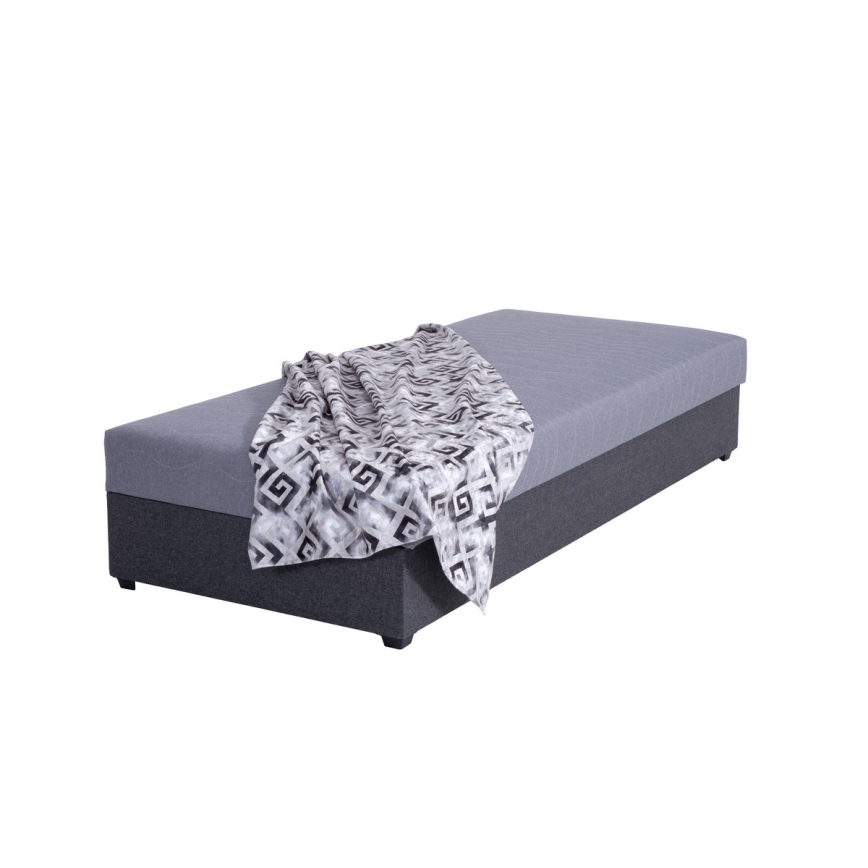Čalúnená váľanda s úložným priestorom JACOB XL nosnosť 130 kg 90x200 cm šedá