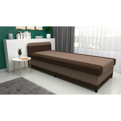 Čalúnená váľanda s úložným priestorom TALI 80x202 hnedá/béžová
