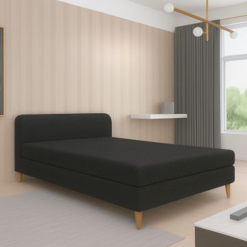 Čalúnená válenda BRISBANE 110x200 cm čierna