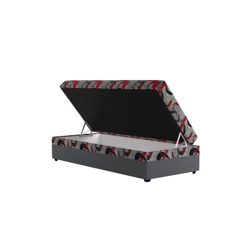 Čalúnená válenda s úložným priestorom ESTEL 90x200 cm sivá