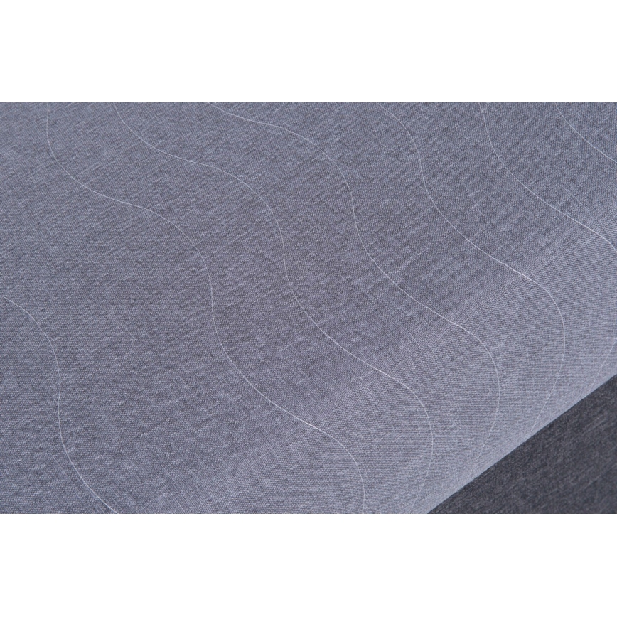 Čalúnená válenda s úložným priestorom JACOB XL nosnosť 130 kg 90x200 cm sivá