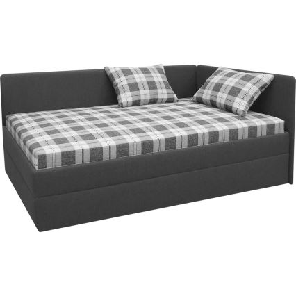 Čalúnená válenda s univerzálnym čelom L/P ARLY 110x200 cm antracit/biela