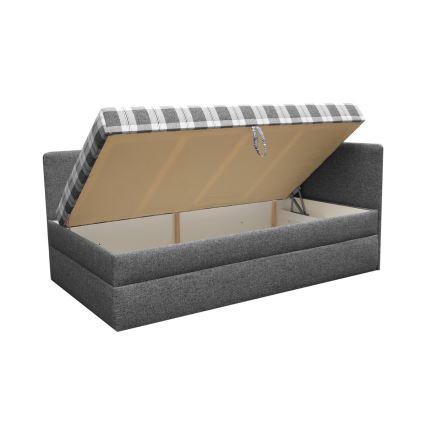 Čalúnená válenda s univerzálnym čelom L/P ARLY 110x200 cm antracit/biela