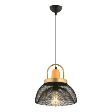 Candelabru MONZA 1xE27/40W/230V priemer 29 cm čierny/zlatý