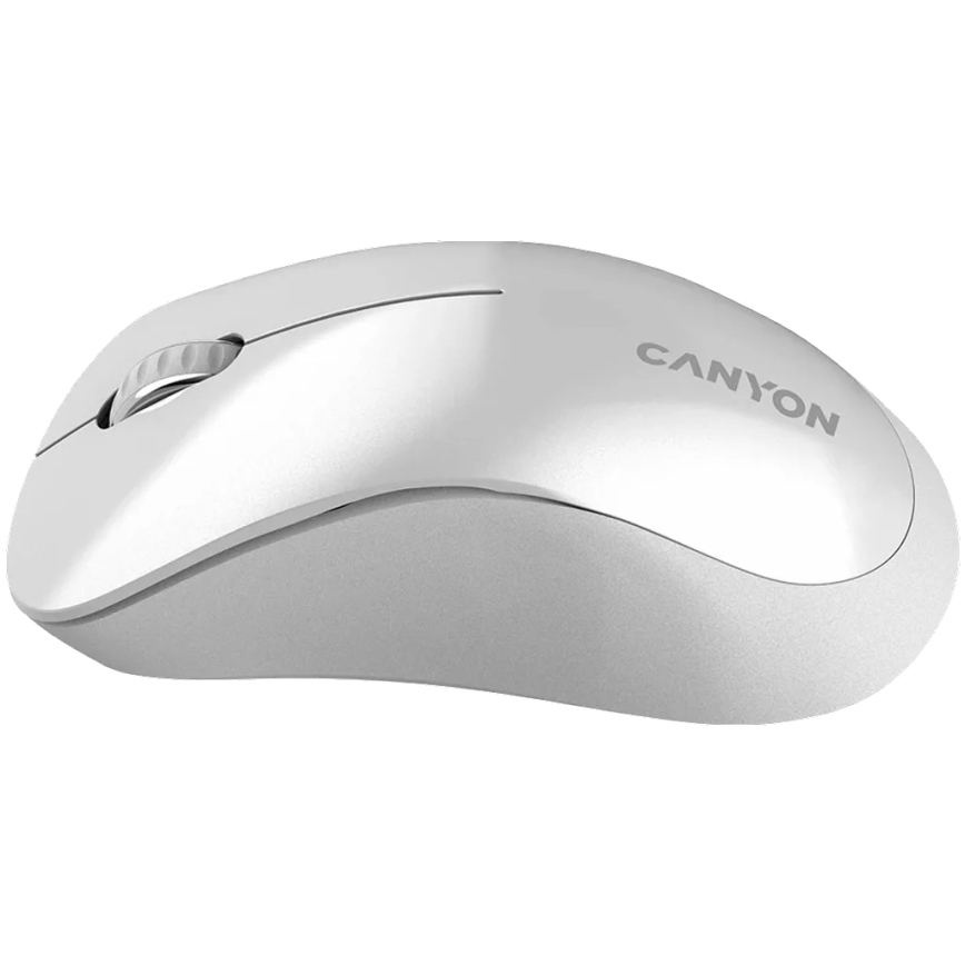 Canyon - Bezdrôtová optická myš so senzorom Pixart MW 1200 DPI 2xAAA biela