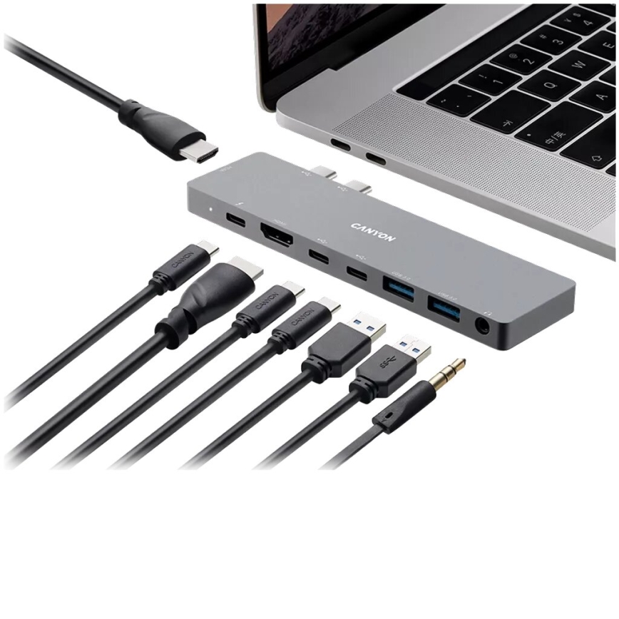 Canyon - Dokovacia stanica Power Delivery pre Macbook 8v1