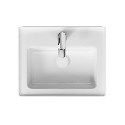 Cersanit K114-005 - Zápustné umývadlo CREA 40x50,5 cm keramika/lesklá biela