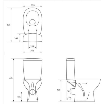 Cersanit K667-052 - Stojacie WC s doskou ARTECO keramika/biela