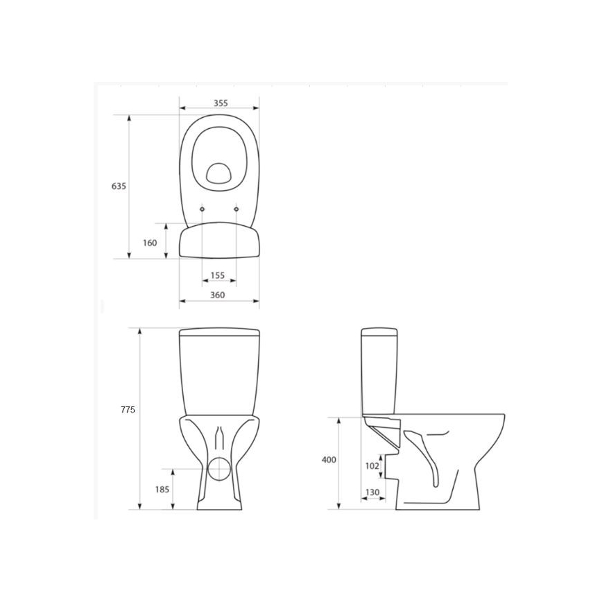Cersanit K667-052 - Stojacie WC s doskou ARTECO keramika/biela