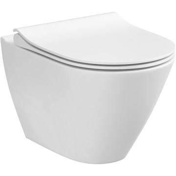 Cersanit K701-104 - Závesné WC s doskou CITY OVAL keramika/biela