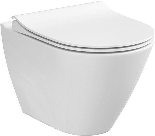 Cersanit K701-104 - Závesné WC s doskou CITY OVAL keramika/biela
