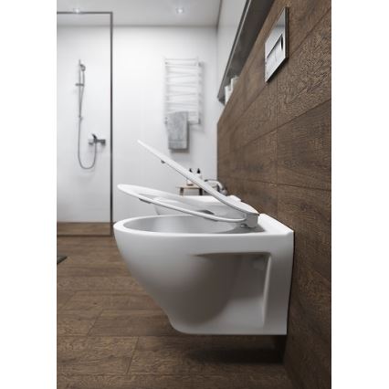 Cersanit K701-147 - Závesné WC s doskou SAVIO keramika/biela