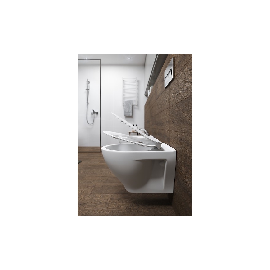 Cersanit K701-147 - Závesné WC s doskou SAVIO keramika/biela