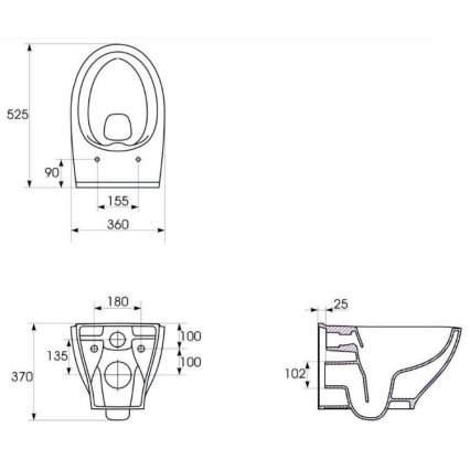 Cersanit K701-147 - Závesné WC s doskou SAVIO keramika/biela
