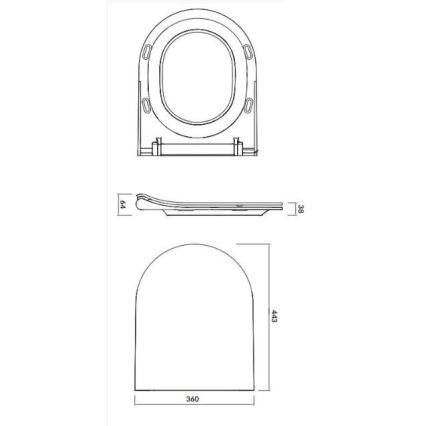 Cersanit K98-0146 - Záchodová doska CITY OVAL SoftClose biela
