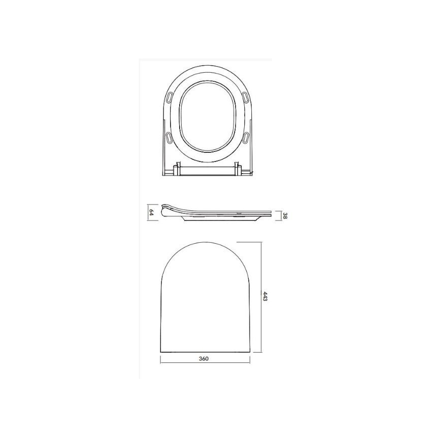 Cersanit K98-0146 - Záchodová doska CITY OVAL SoftClose biela
