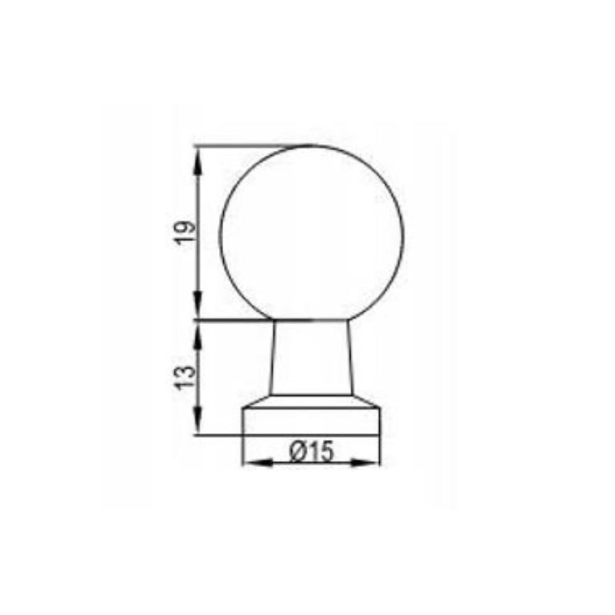 Cersanit S1021-020 - Úchytka na nábytok MILLE čierna