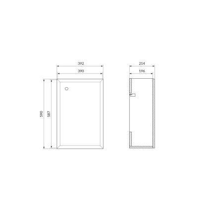 Cersanit S1022-002 - Závesná kúpeľňová skrinka pod umývadlo MILLE 40x22 cm biela