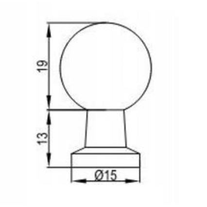 Cersanit S599-0184 - Úchytka na nábytok MILLE lesklý chróm