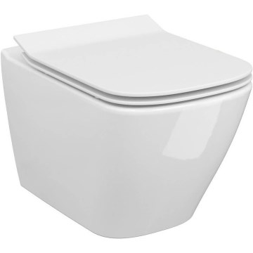 Cersanit S701-405 - Závesné WC s doskou CITY SQUARE keramika/biela