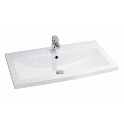 Cersanit S801-149-DSM - Závesná kúpeľňová skrinka s umývadlom ELODY 46x80 cm biela