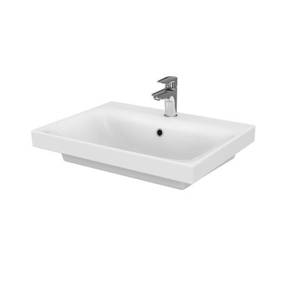 Cersanit S801-223-DSM - Závesná kúpeľňová skrinka s umývadlom MODUO 62x60 cm lesklá biela