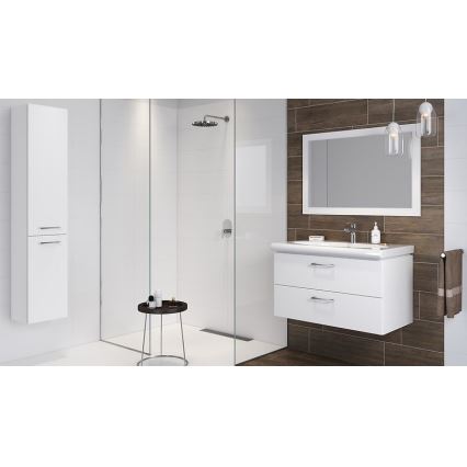 Cersanit S801-338-DSM - Závesná kúpeľňová skrinka s umývadlom LARA 46x80 cm biela